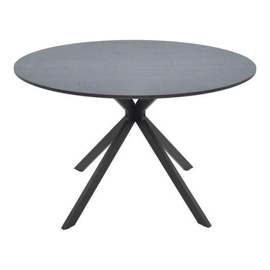 Τραπέζι Xuson MDF σε Ανθρακί Απόχρωση με Πόδι Μαύρο Μέταλλο Φ120x75