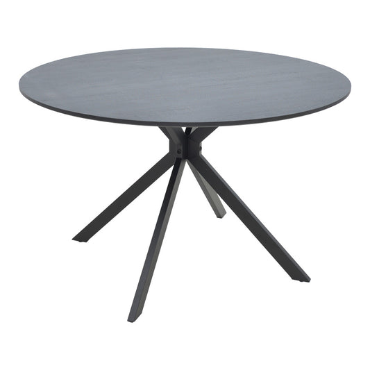 Τραπέζι Xuson MDF σε Ανθρακί Απόχρωση με Πόδι Μαύρο Μέταλλο Φ120x75