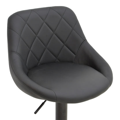 Σκαμπό Μπαρ Boronez Πτυσσόμενο Μαύρο PU με Μαύρη Βάση 47x49x112