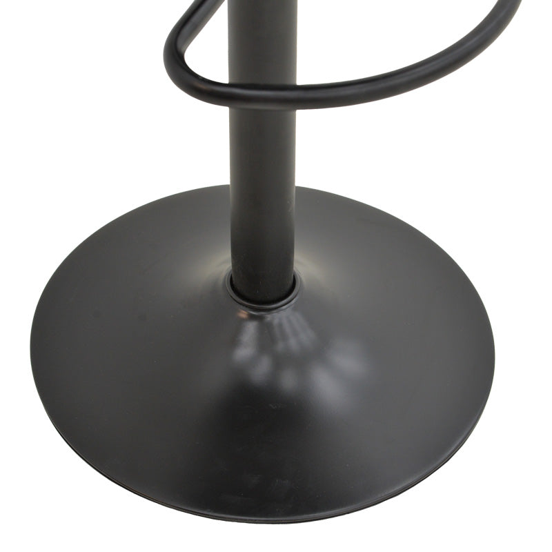 Σκαμπό Μπαρ Boronez Πτυσσόμενο Μαύρο PU με Μαύρη Βάση 47x49x112