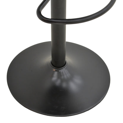 Σκαμπό Μπαρ Boronez Πτυσσόμενο Μαύρο PU με Μαύρη Βάση 47x49x112