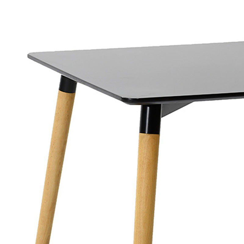 Τραπέζι Natali MDF Μαύρο-Πόδια Φυσικό 80x80x76