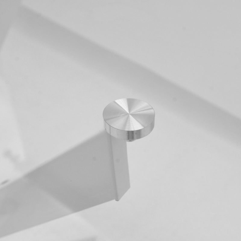 Τραπέζι Antoro Γυαλί και Μεταλλικά Πόδια σε Λευκή Απόχρωση Φ80x75