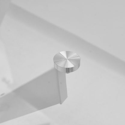 Τραπέζι Antoro Γυαλί και Μεταλλικά Πόδια σε Λευκή Απόχρωση Φ80x75