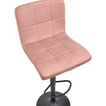 Σκαμπό Μπαρ Remina Πτυσσόμενο Σάπιο Μήλο Βελούδο-Βάση Μαύρο Μέταλλο 44x44x112