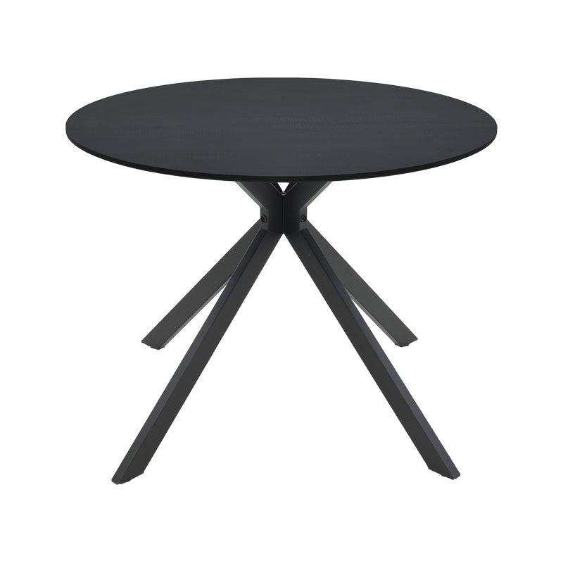 Τραπέζι Xuson Μαύρο MDF-Πόδι Μαύρο Μέταλλο Φ80x75