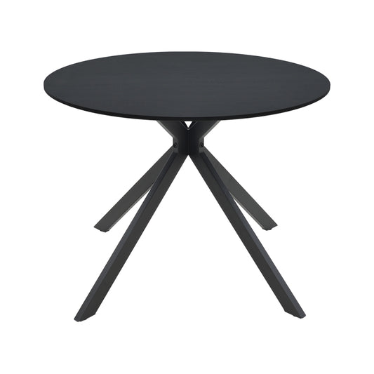 Τραπέζι Xuson Μαύρο MDF-Πόδι Μαύρο Μέταλλο Φ80x75