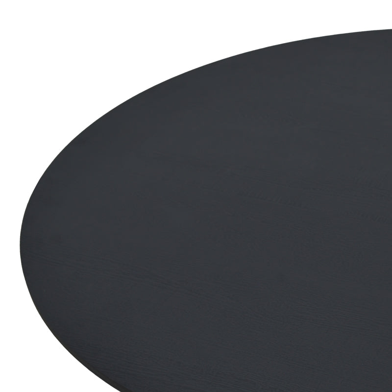 Τραπέζι Xuson Μαύρο MDF-Πόδι Μαύρο Μέταλλο Φ80x75