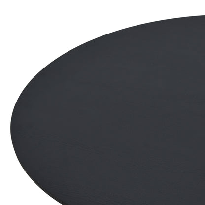 Τραπέζι Xuson Μαύρο MDF-Πόδι Μαύρο Μέταλλο Φ80x75