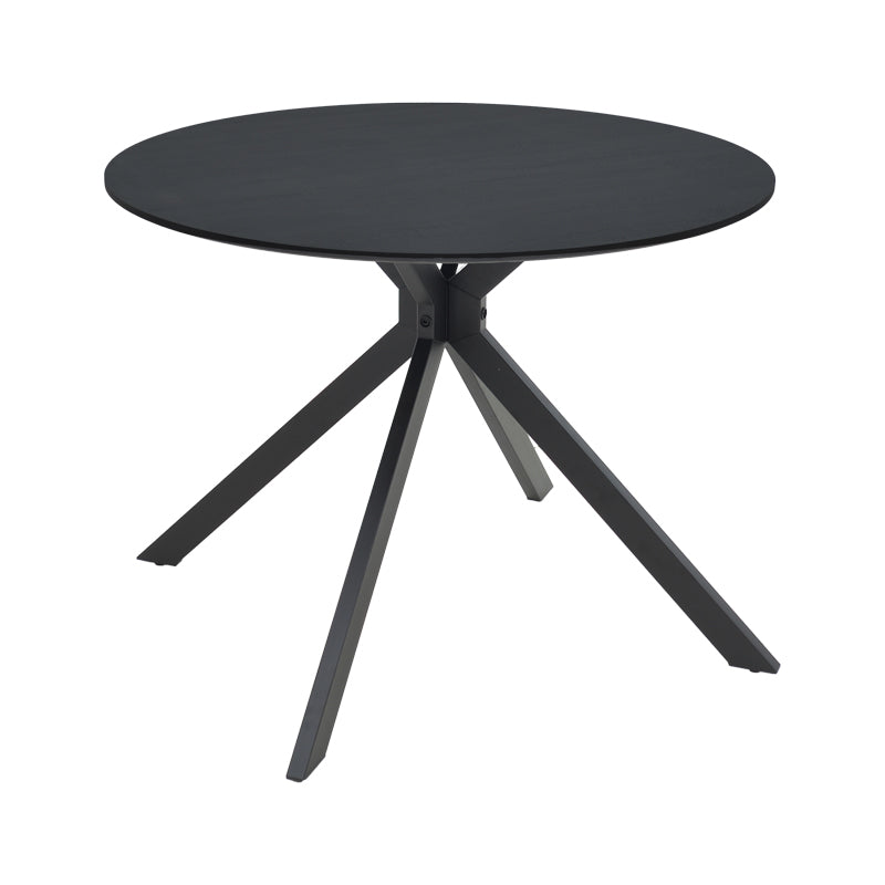 Τραπέζι Xuson Μαύρο MDF-Πόδι Μαύρο Μέταλλο Φ80x75