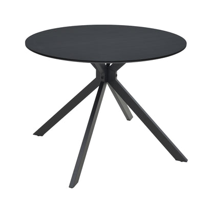 Τραπέζι Xuson Μαύρο MDF-Πόδι Μαύρο Μέταλλο Φ80x75