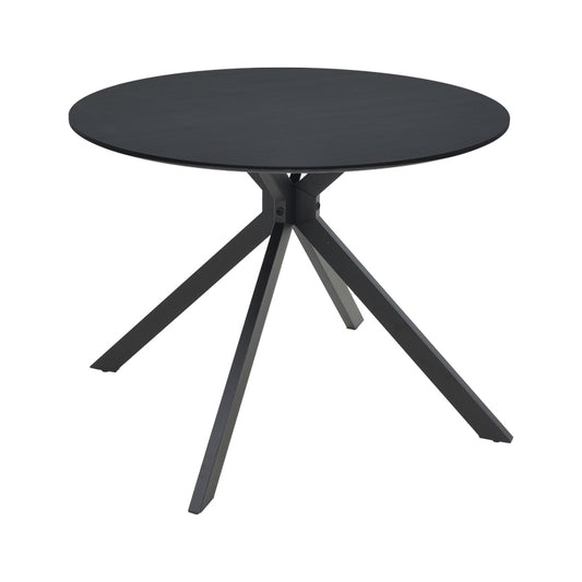 Τραπέζι Xuson Μαύρο MDF-Πόδι Μαύρο Μέταλλο Φ80x75