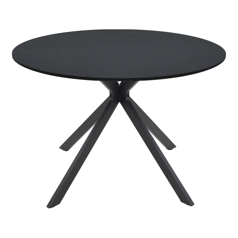 Τραπέζι Xuson Μαύρο MDF με Μεταλλικό Πόδι Φ120x75