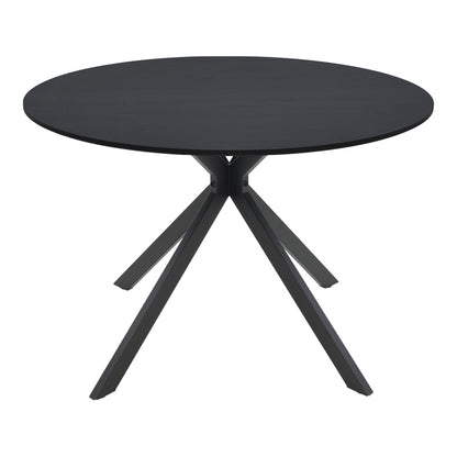 Τραπέζι Xuson Μαύρο MDF με Μεταλλικό Πόδι Φ120x75