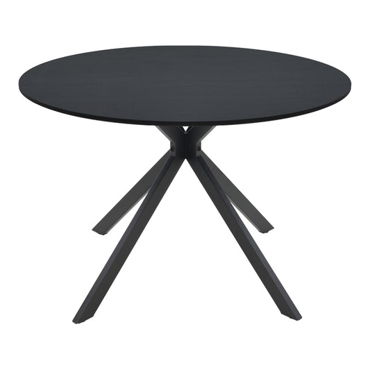 Τραπέζι Xuson Μαύρο MDF με Μεταλλικό Πόδι Φ120x75