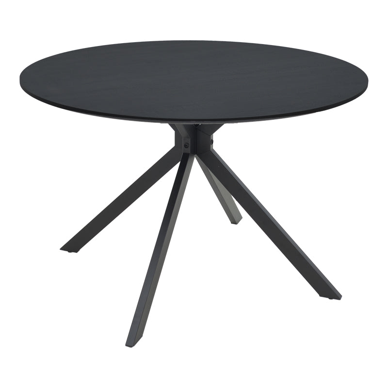 Τραπέζι Xuson Μαύρο MDF με Μεταλλικό Πόδι Φ120x75