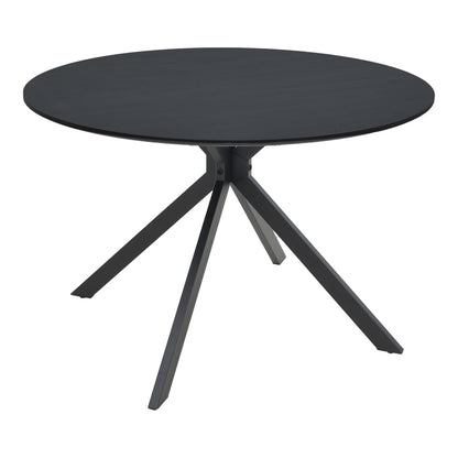Τραπέζι Xuson Μαύρο MDF με Μεταλλικό Πόδι Φ120x75