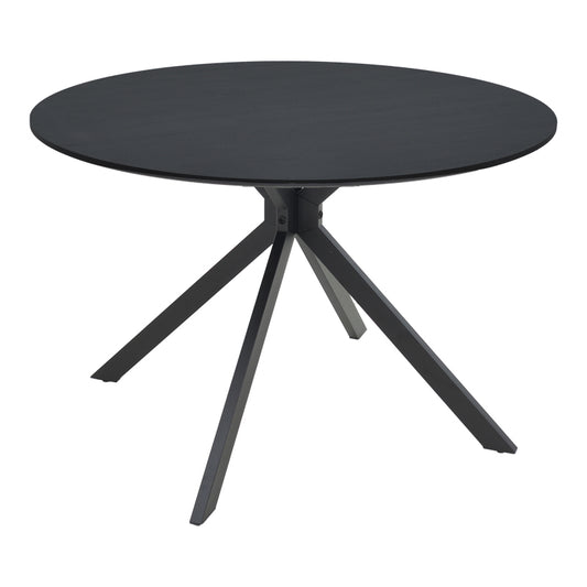 Τραπέζι Xuson Μαύρο MDF με Μεταλλικό Πόδι Φ120x75
