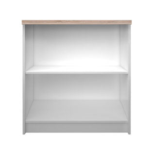 Βιβλιοθήκη Reg 80x33x85 Λευκή-Σονόμα Χαμηλή