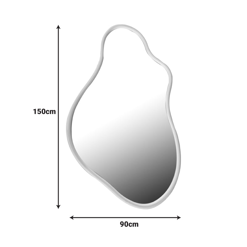 Καθρέπτης Decorde Ξύλο σε Λευκή Απόχρωση 90x3.5x150