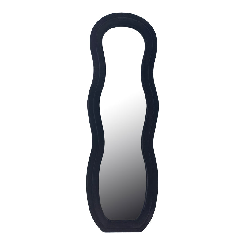 Καθρέπτης Glinde Βελούδο σε Μαύρη Απόχρωση 50x3.3x150