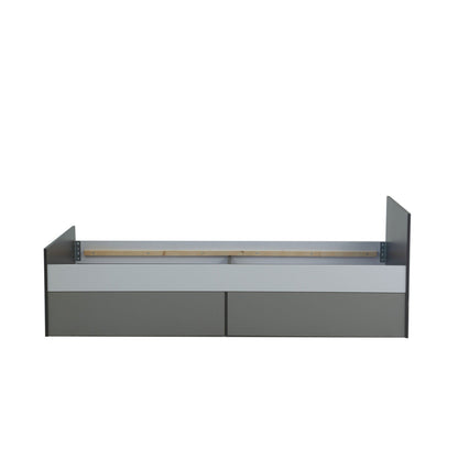 Κρεβάτι Timmy Λευκό-Γραφίτη-Γκρι Χωρίς Πάτωμα 90x200εκ