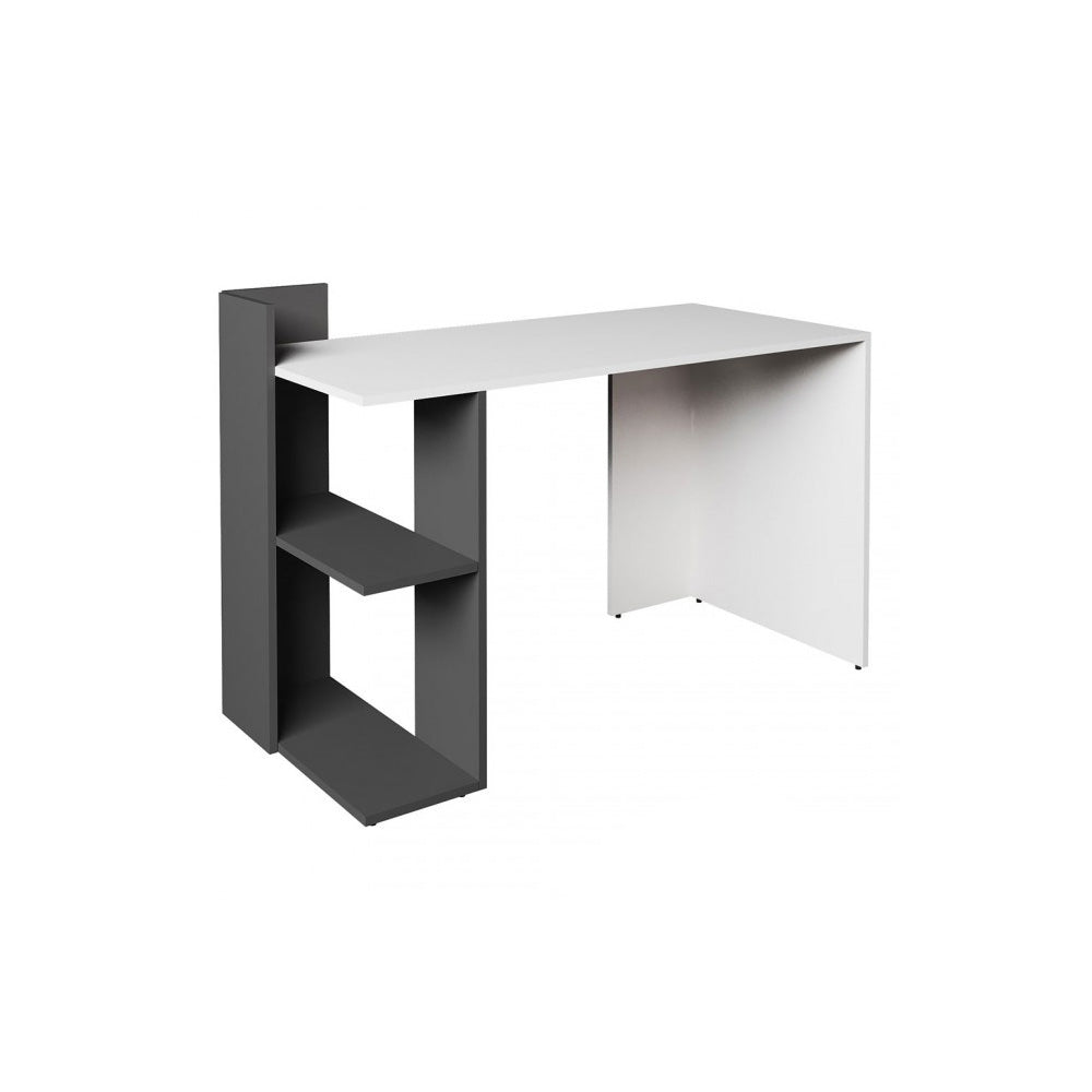 Γραφείο Ho Shelf Λευκό με Γραφίτη Μοντέρνα Σχεδίαση 120x55x85