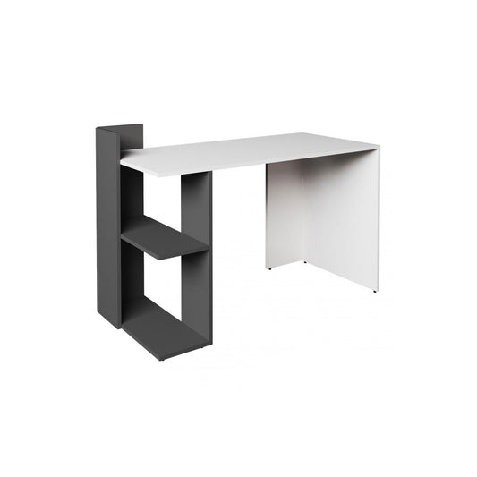 Γραφείο Ho Shelf Λευκό με Γραφίτη Μοντέρνα Σχεδίαση 120x55x85