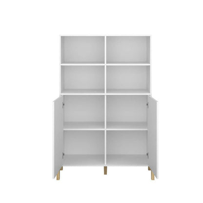 Βιβλιοθήκη Belle Λευκό 102.5x41x152.5