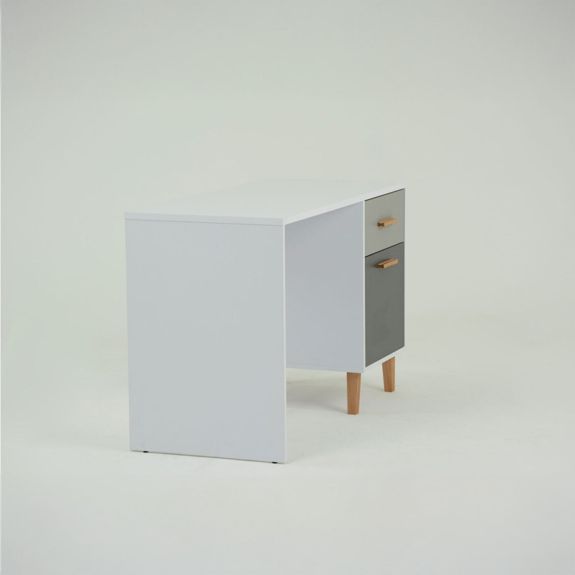 Γραφείο Timmy Λευκό-Γραφίτη-Γκρι 120x53.7x77