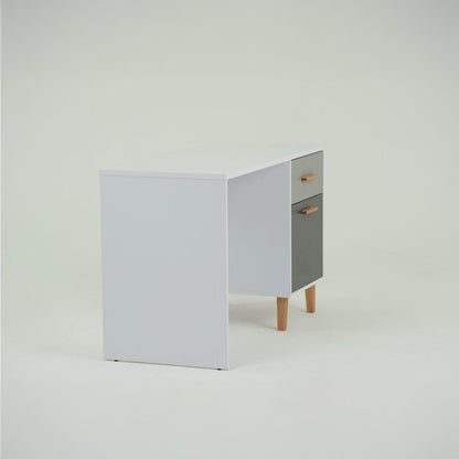 Γραφείο Timmy Λευκό-Γραφίτη-Γκρι 120x53.7x77