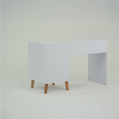 Γραφείο Timmy Λευκό-Γραφίτη-Γκρι 120x53.7x77