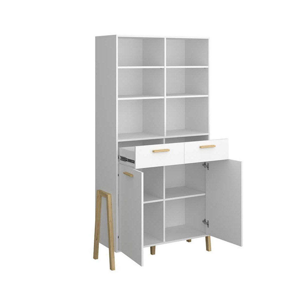 Βιβλιοθήκη Belle Λευκό 102.5x41x197