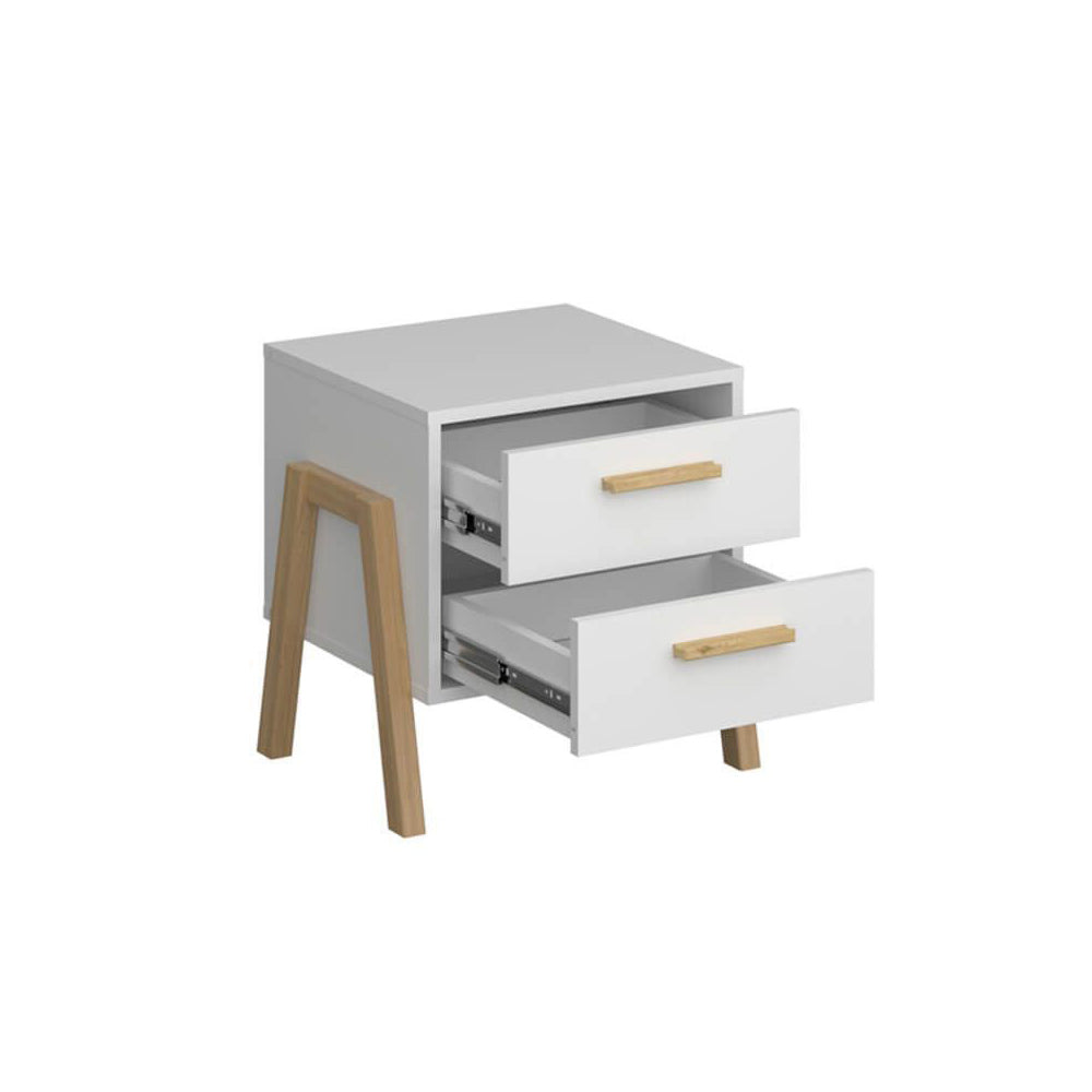 Κομοδίνο Belle Λευκό 50x41x49