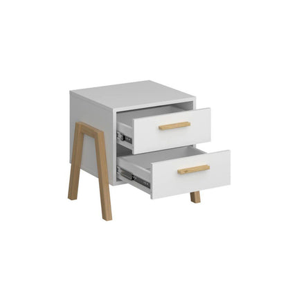 Κομοδίνο Belle Λευκό 50x41x49