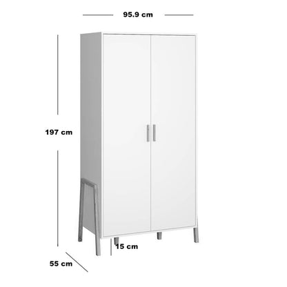 Ντουλάπα Belle Λευκό 45.9x55x197