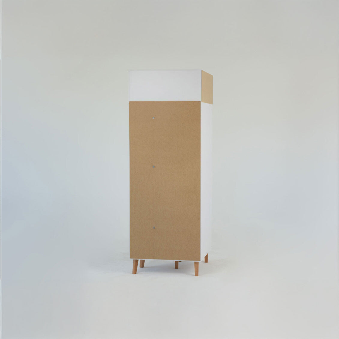 Γωνιακή Ντουλάπα Timmy Λευκό-Γραφίτη-Γκρι 71.3x71.3x199