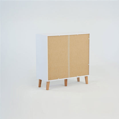 Συρταριέρα Timmy Λευκό-Γραφίτη-Γκρι 90x36x92