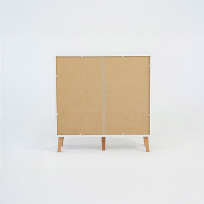 Συρταριέρα Timmy Λευκό-Γραφίτη-Γκρι 90x36x92