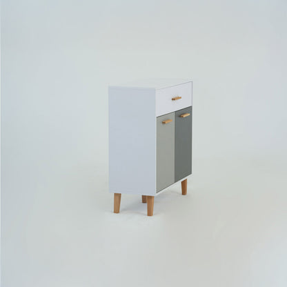 Κομότα Timmy Λευκό-Γραφίτη-Γκρι 84x36x92