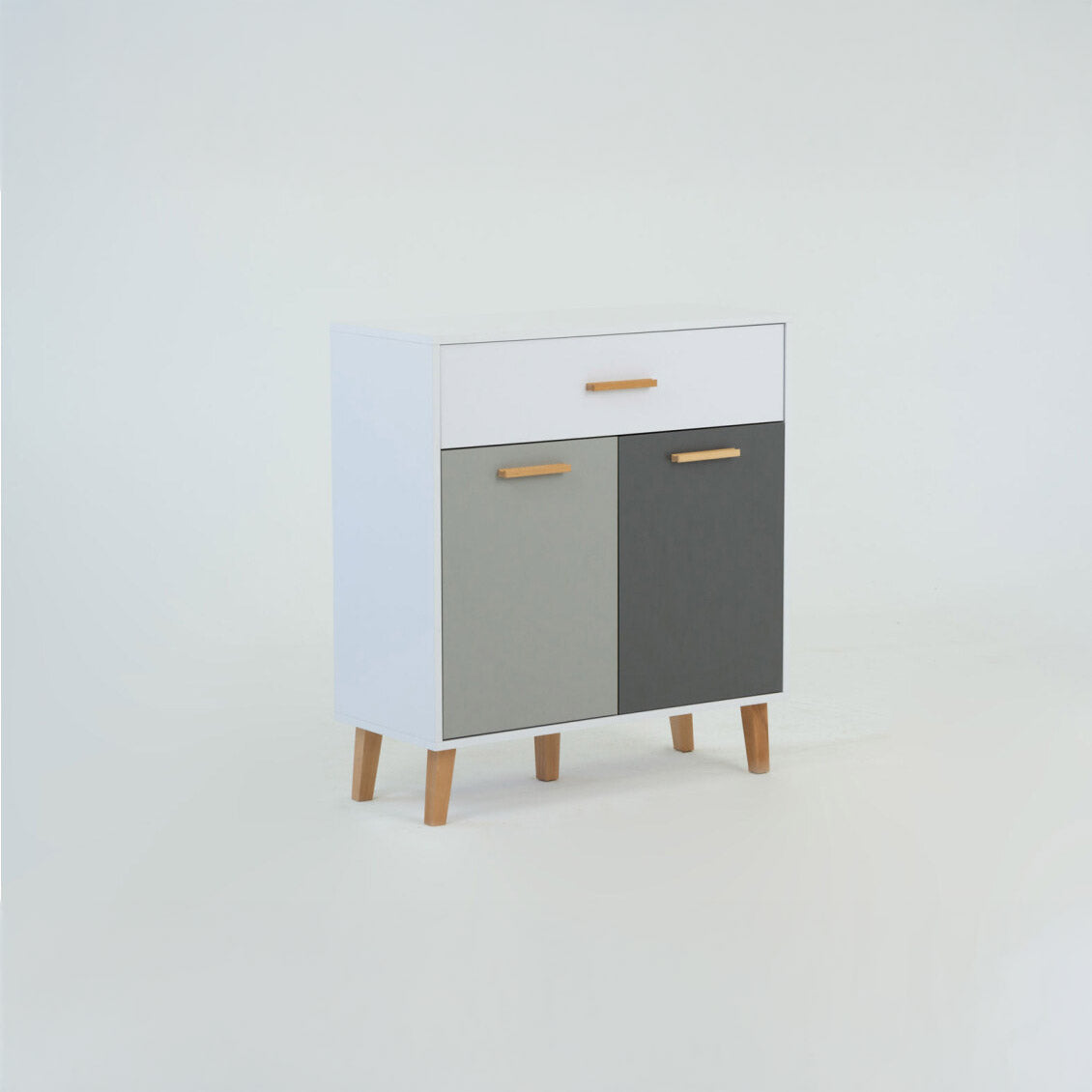 Κομότα Timmy Λευκό-Γραφίτη-Γκρι 84x36x92