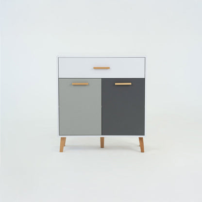 Κομότα Timmy Λευκό-Γραφίτη-Γκρι 84x36x92