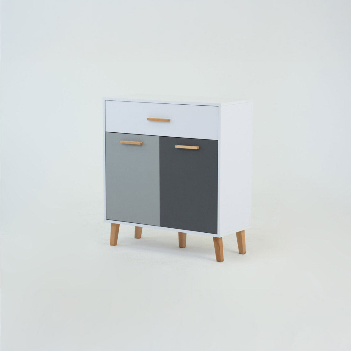 Κομότα Timmy Λευκό-Γραφίτη-Γκρι 84x36x92