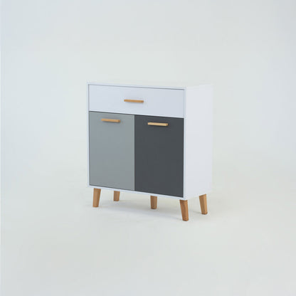 Κομότα Timmy Λευκό-Γραφίτη-Γκρι 84x36x92