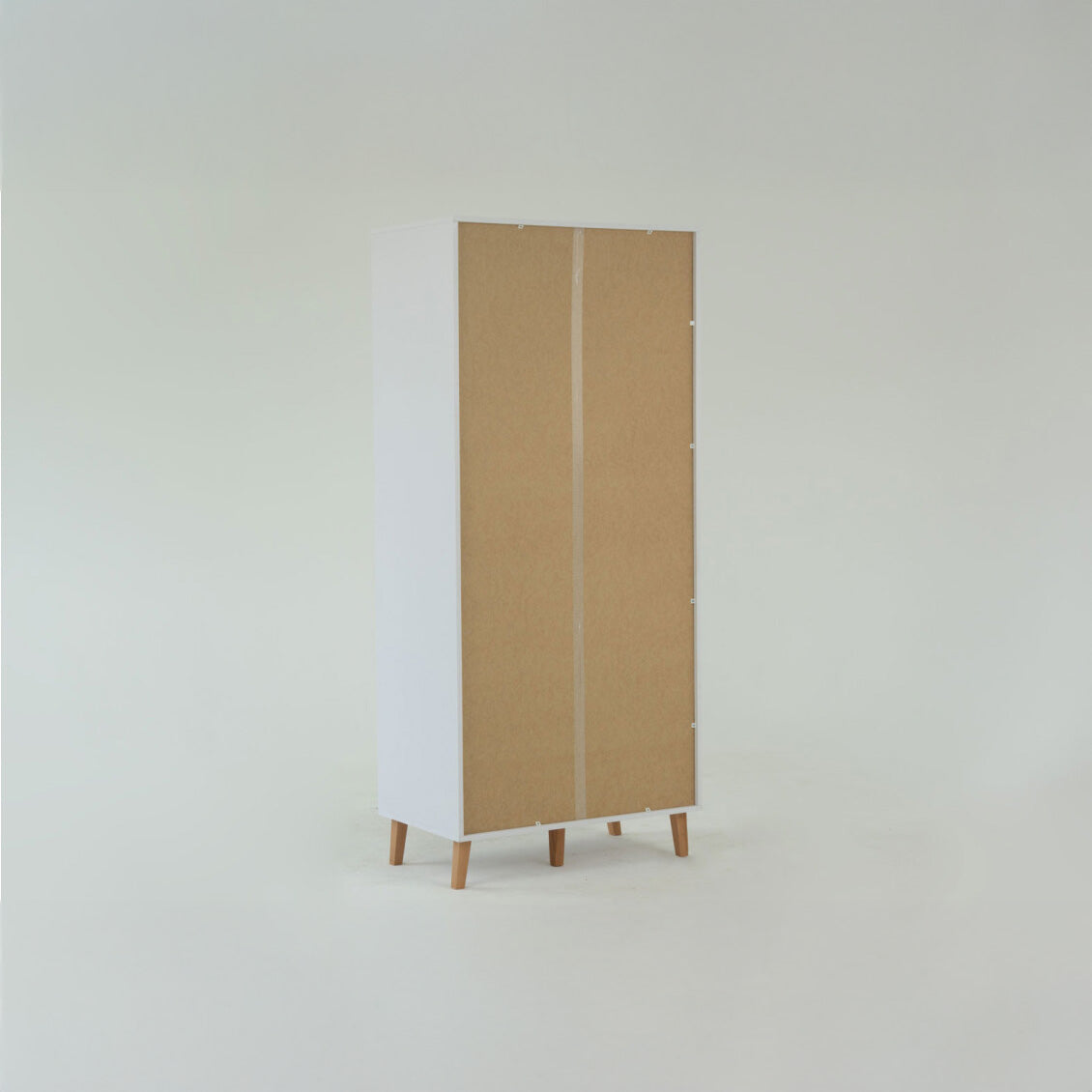 Ντουλάπα Timmy 2D2S Λευκό-Γραφίτη-Γκρι 90x50x199