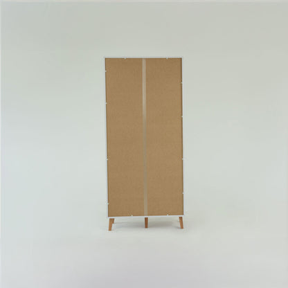 Ντουλάπα Timmy 2D2S Λευκό-Γραφίτη-Γκρι 90x50x199