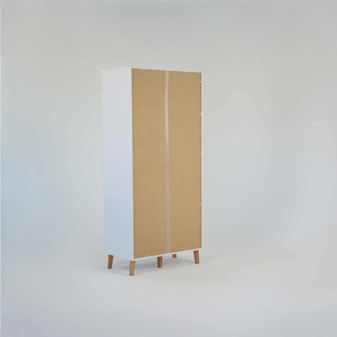 Ντουλάπα Timmy 2D Λευκό-Γραφίτη-Γκρι 90x50x199