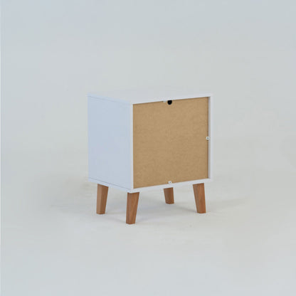 Κομοδίνο Timmy Λευκό-Γραφίτη-Γκρι 46.8x36x57.1