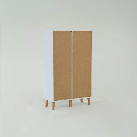 Ραφιέρα Timmy Λευκό-Γραφίτη-Γκρι 90x36x147