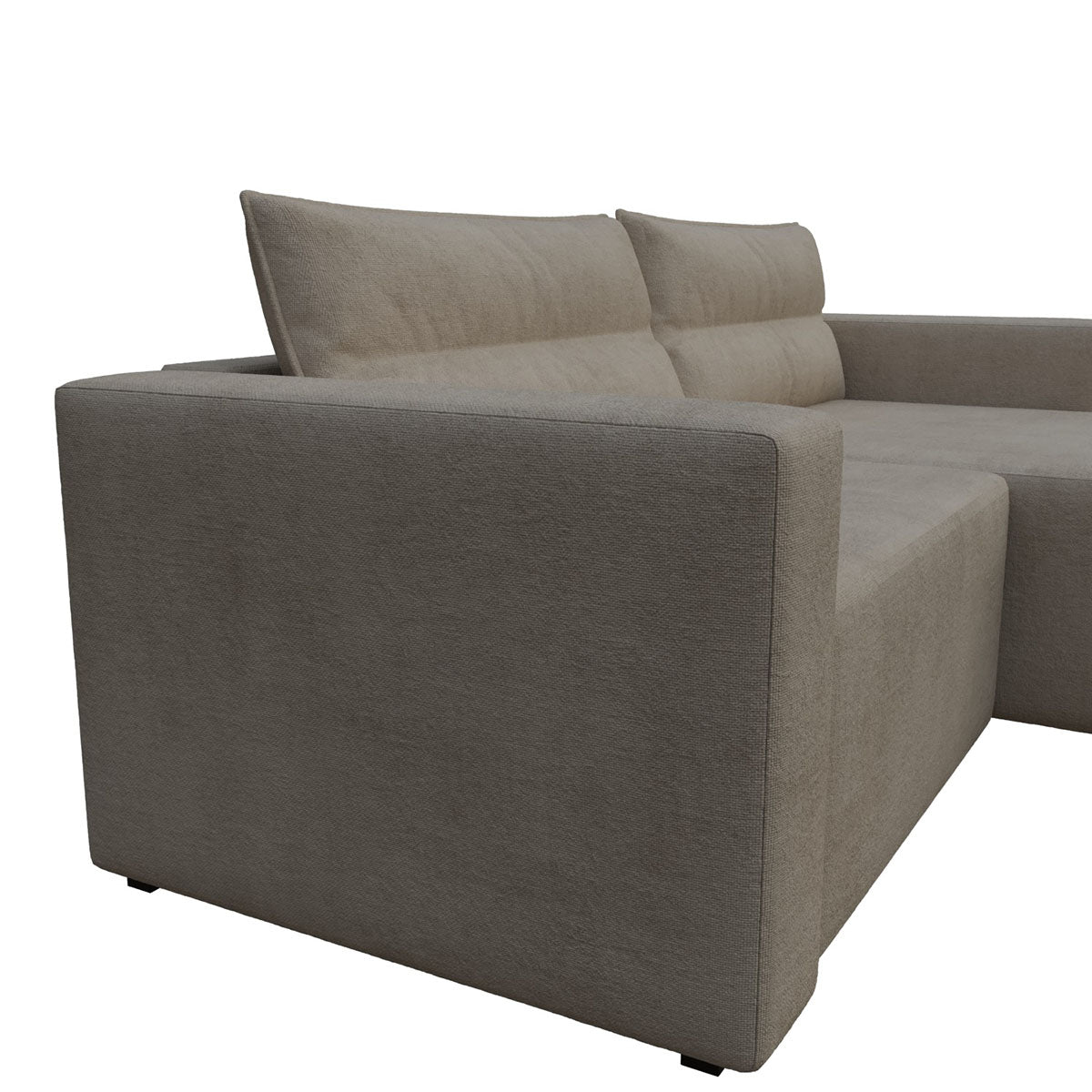 Γωνιακός Καναπές Κρεβάτι Silver με Αναστρέψιμη Γωνία Μπεζ 245x148x94